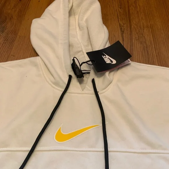 White Nike short sleeve hoodie sleeveless hoodie - Picture 3 of 5